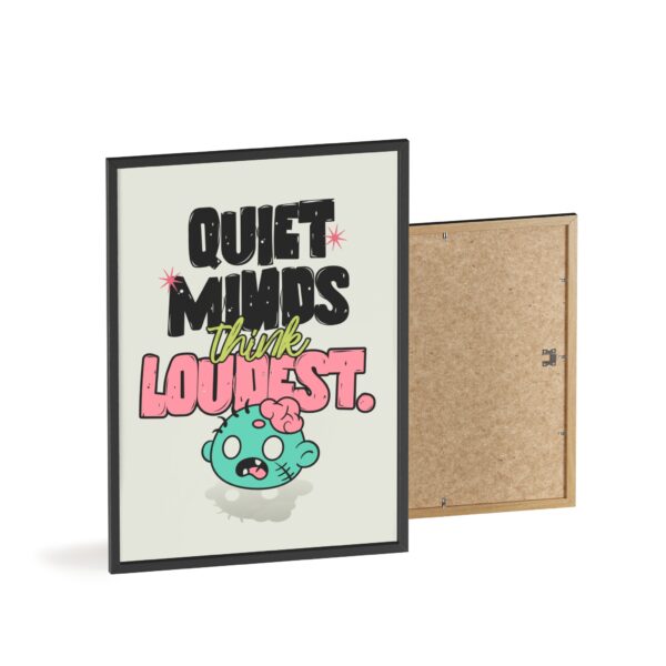 Poster avec Cadre en Bois Style Pop Zombie