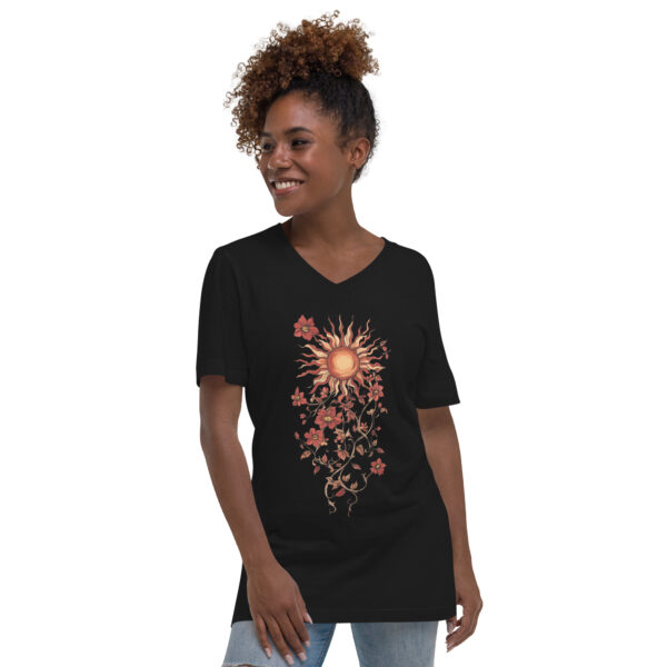 T-shirt Soleil floral bohème