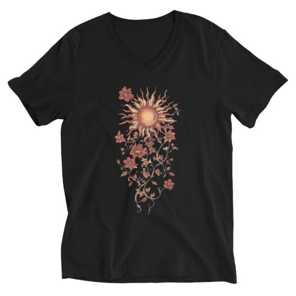 T-shirt Soleil floral bohème