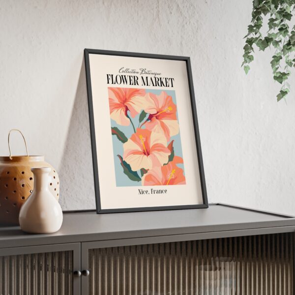 affiche flower market hibiscus