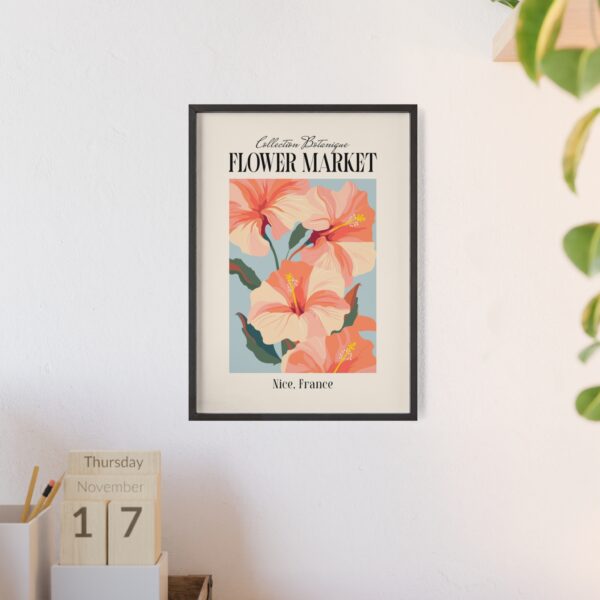 affiche flower market hibiscus