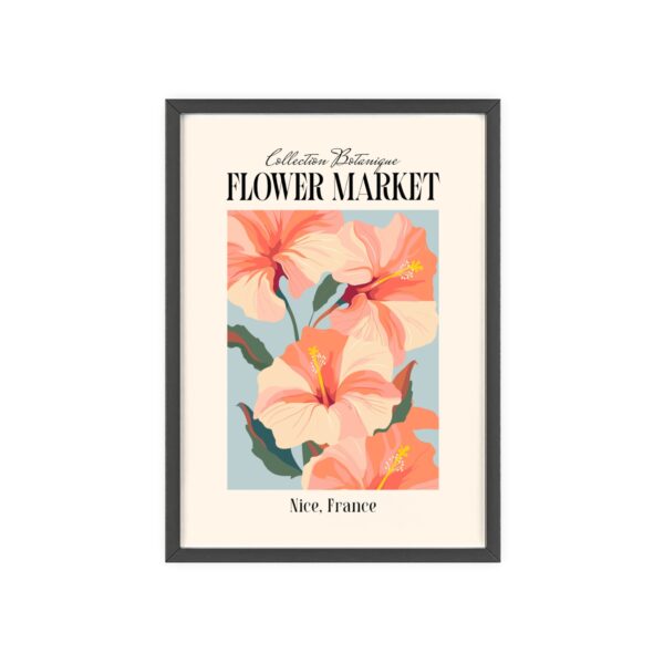 affiche flower market hibiscus