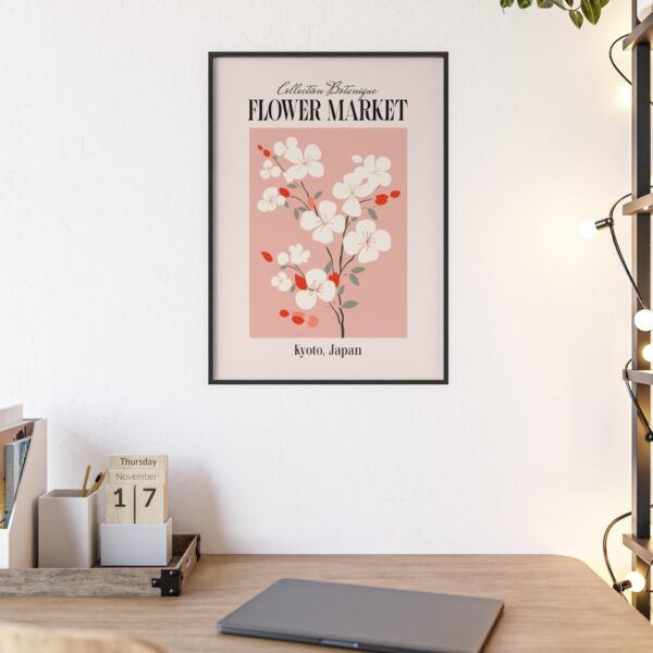 affiche fleur de cerisier poster japonais Kyoto