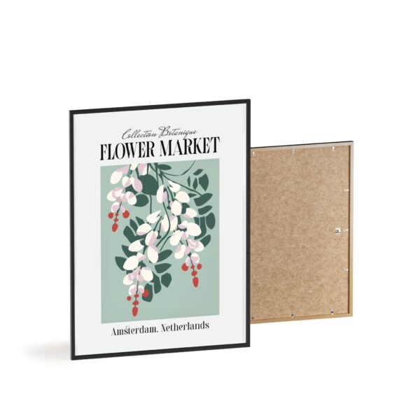 Affiche glycine – Poster floral vintage Amsterdam,Collection Botanique