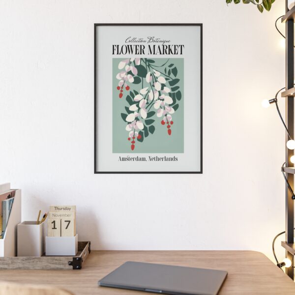 Affiche glycine – Poster floral vintage Amsterdam,Collection Botanique