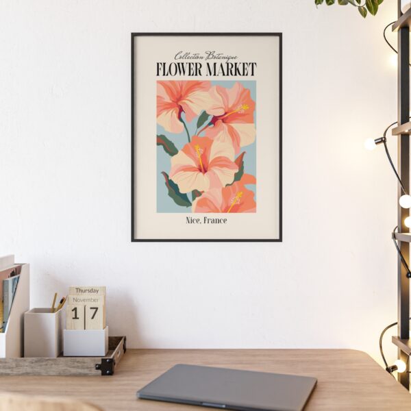 affiche flower market hibiscus