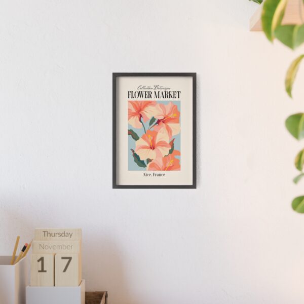affiche flower market hibiscus