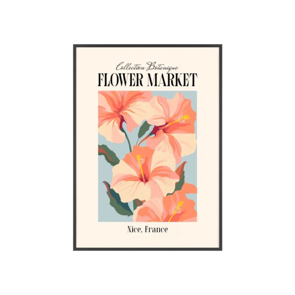 affiche flower market hibiscus